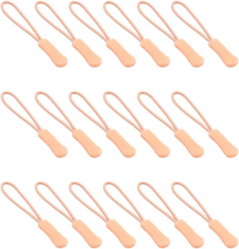 Ruidee 50 Pieces Zipper Pulls Zipper Tabs Zipper Pull Cord Extender Replacement Zipper Pulls for Backpacks, Jackets, Luggage, Purses, Handbags（Light Flesh Pink） - Image 1